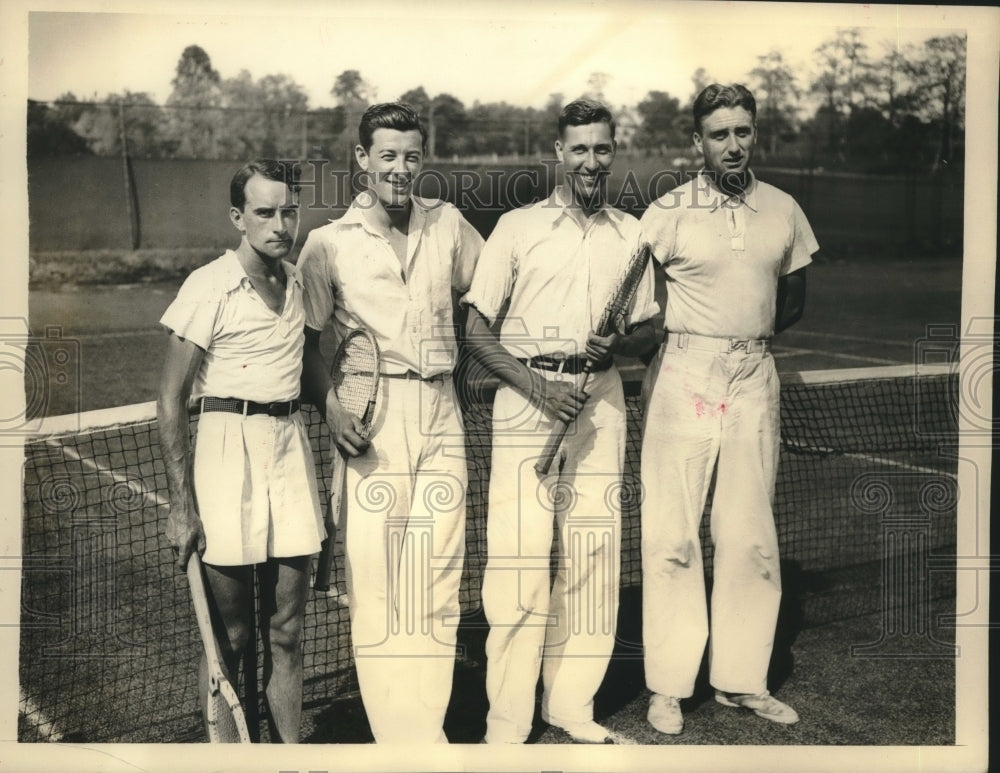 1934 Press Photo Four Canadians Represent Dominion in Tennis World in Wilmington