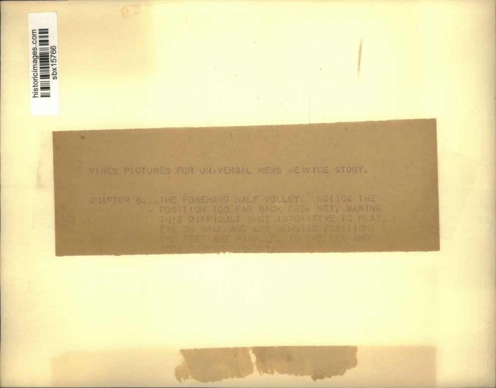 Press Photo Forehand Half Volley is Difficult to Play When Far from Net