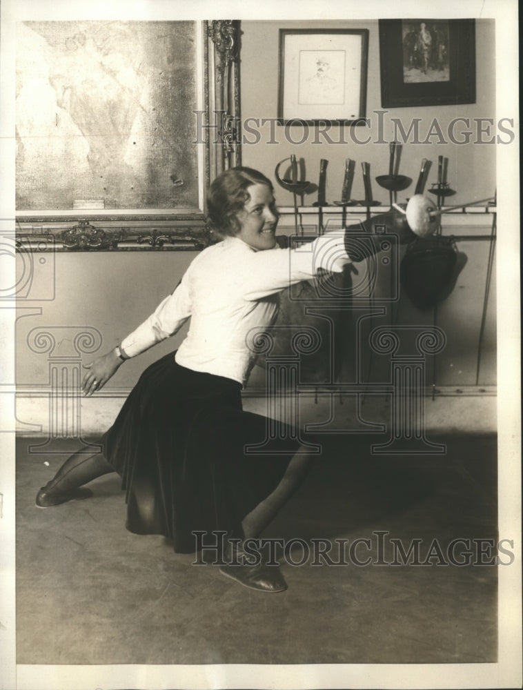 1929 Press Photo Mrs.Leon M.Schoonmaker won the Women&#39;s Individual Foil Champion- Historic Images