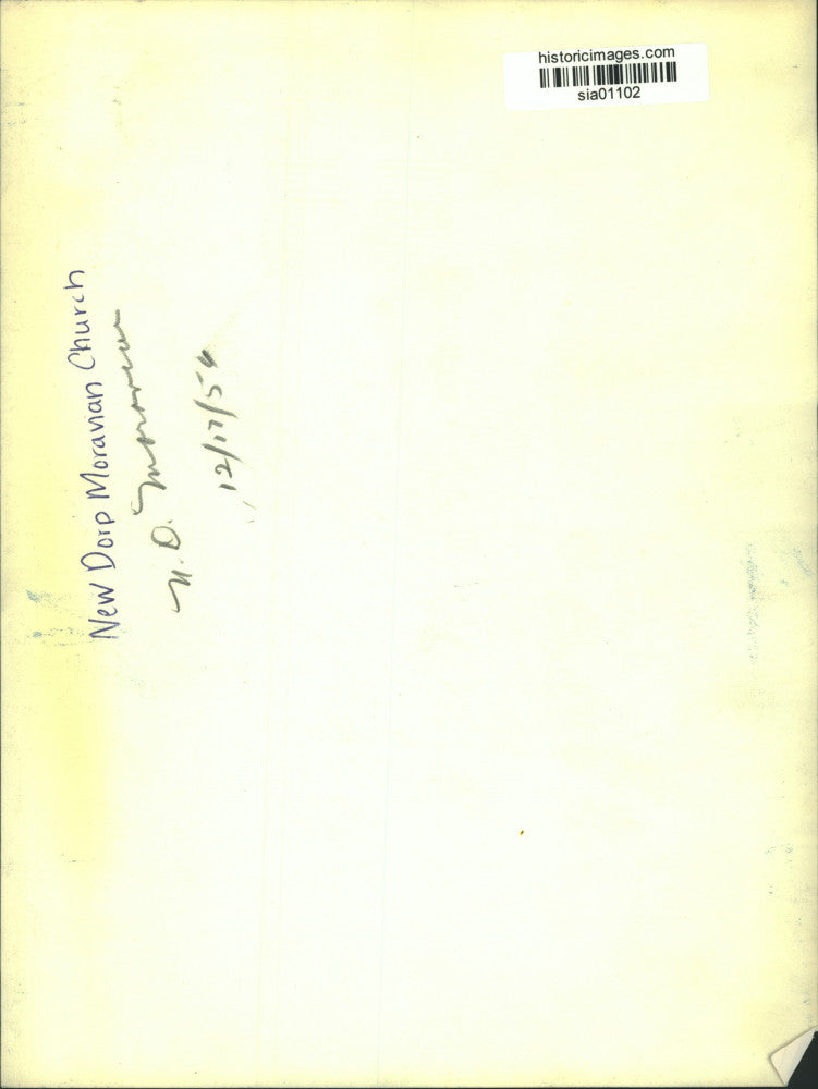 1956 Press Photo Exterior view of New Dorp Moravian Church - sia01102