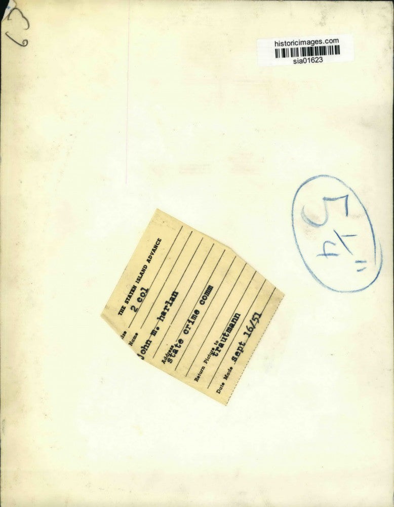 1951 Press Photo John M. Harlan, State Crime Commissioner - sia01623