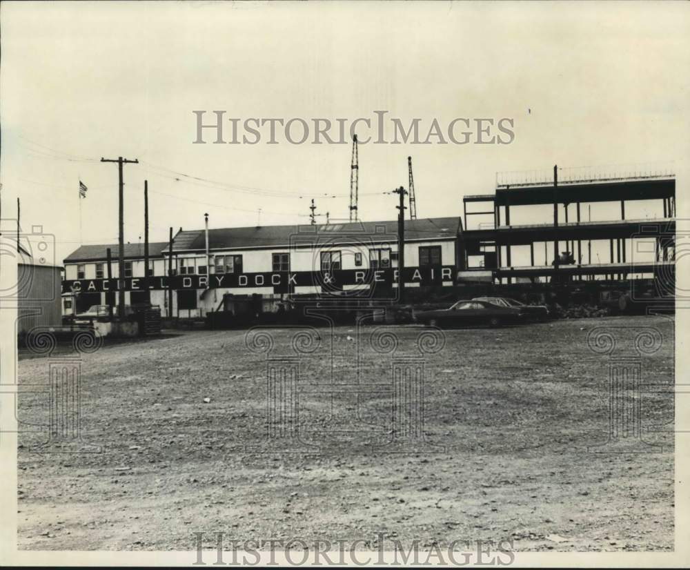 1977 Press Photo Caddell Dry Dock and Repair Company in West Brighton