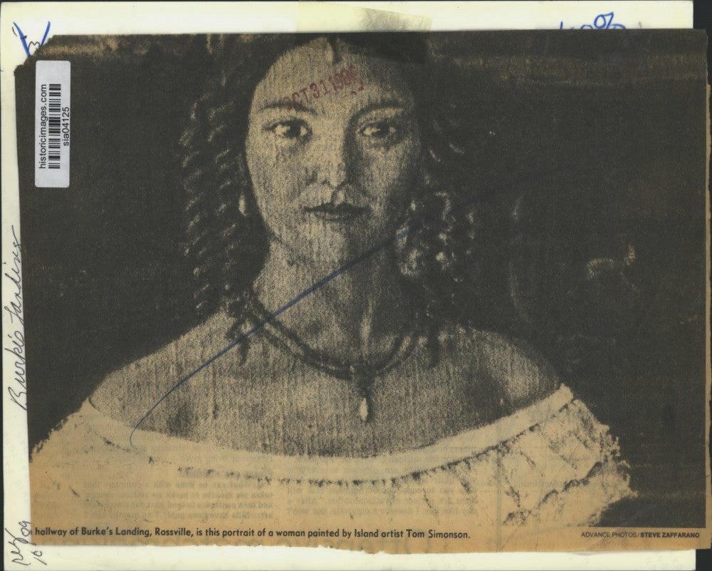 1986 Press Photo Portrait by artists Tom Simonson at Burke's Landing, Rossville