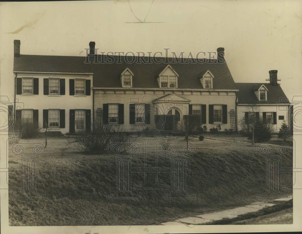 1935 Press Photo Kruser-Pelton House exterior, Richmond Terrace, West Brighton