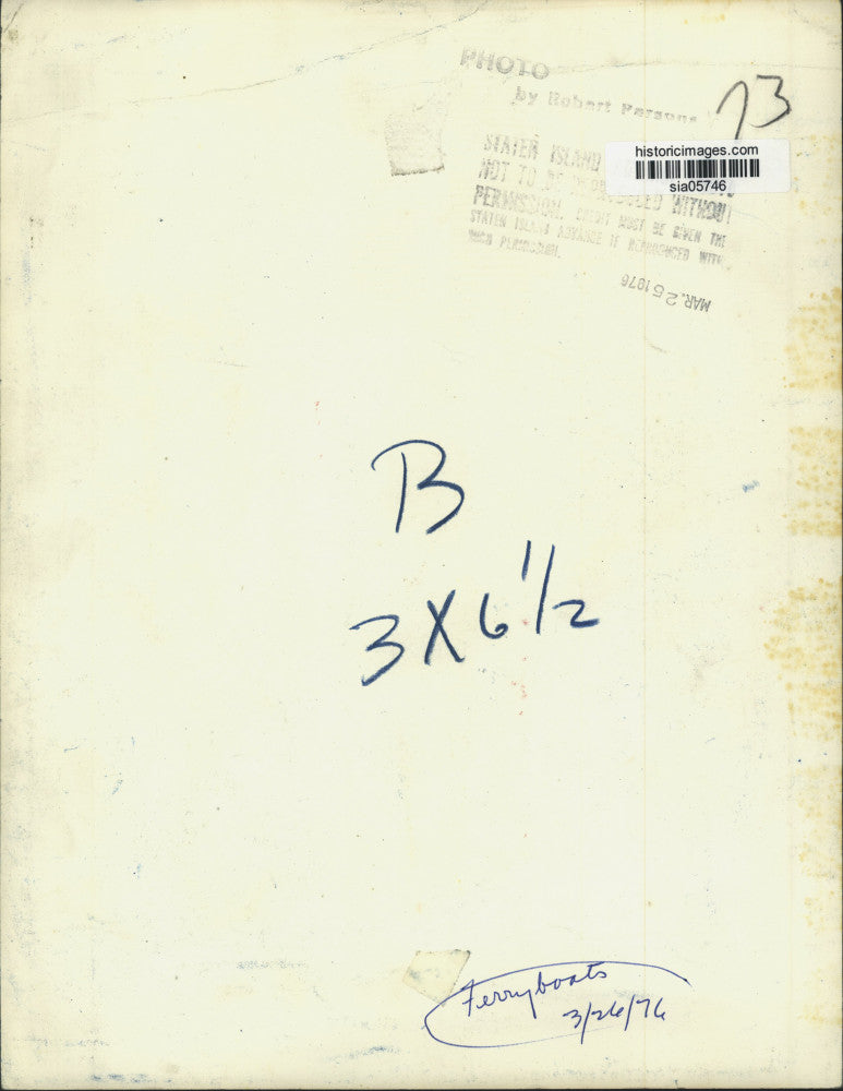 1976 Press Photo Aerial view of Ferryboats at a dock - sia05746