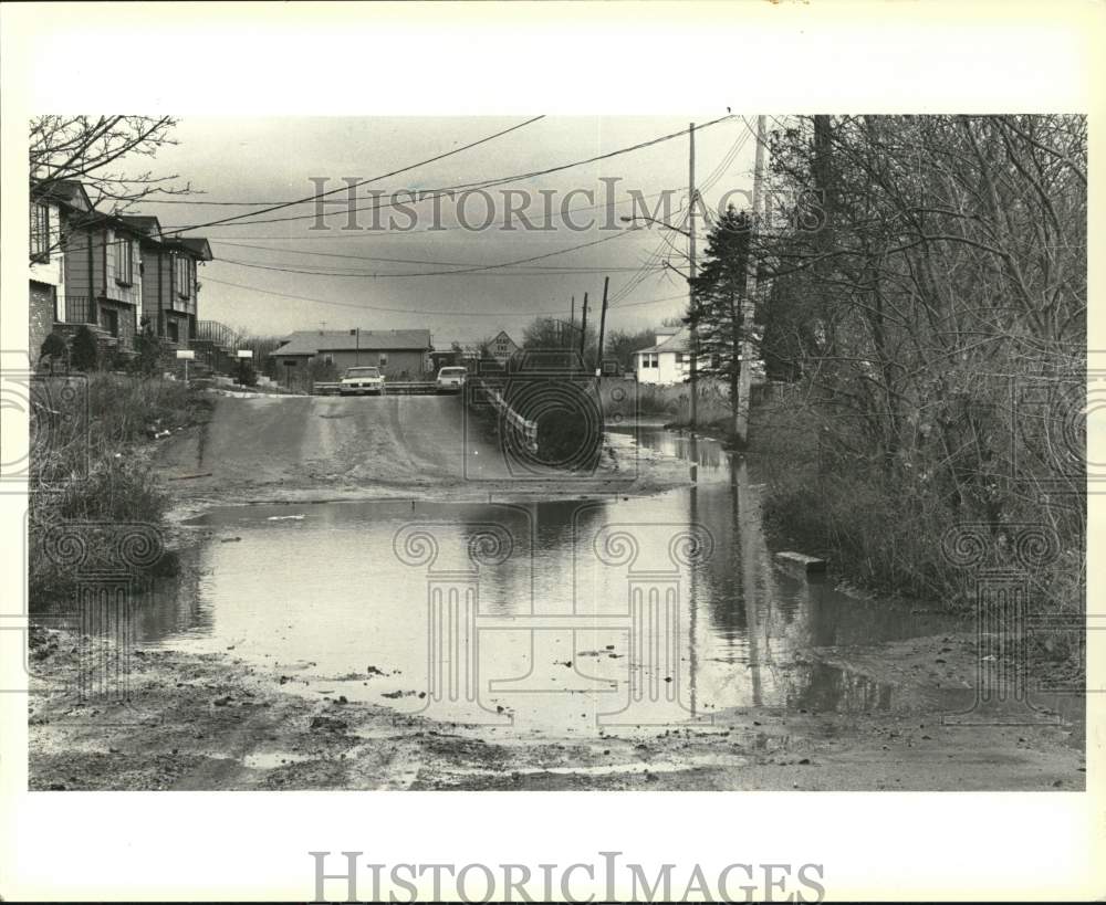 1985 Press Photo Flooded area of Roma Avenue - sia06630