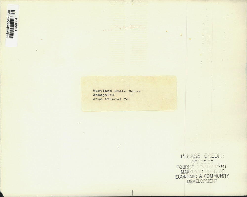 Press Photo Exterior view Maryland State House, Annapolis - sia08304