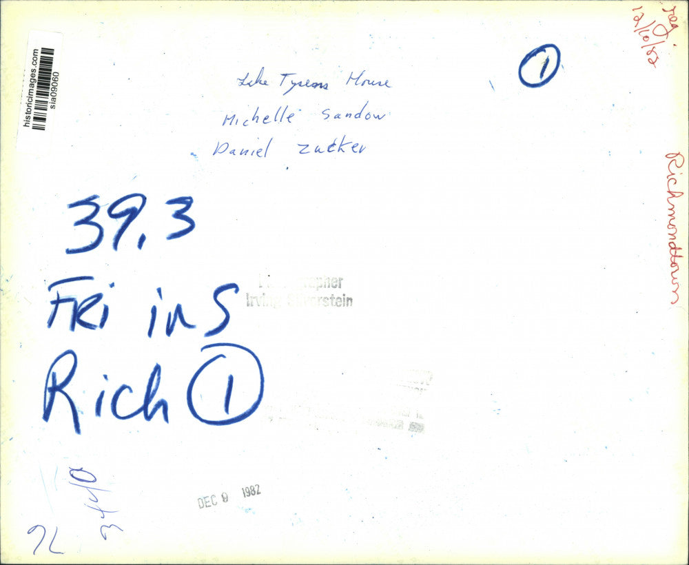 1982 Press Photo Michelle Sandow & Daniel Zucker at Lake Tysen House - sia09060