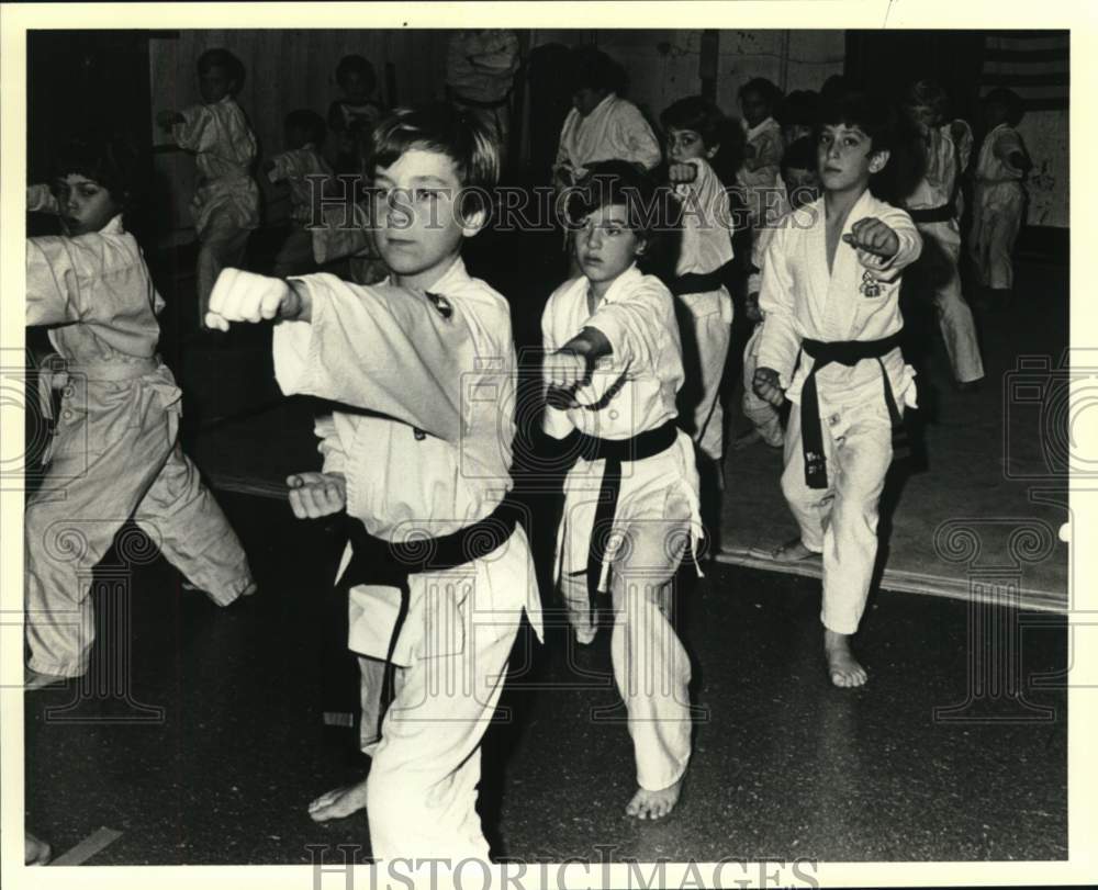 1978 Press Photo Karate Judo students demonstration - sia12322- Historic Images