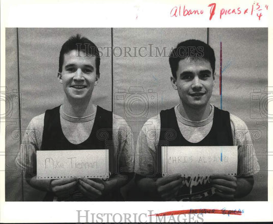 Press Photo College of Staten Island Basketball's Mike Tiernan and Chris Albano- Historic Images