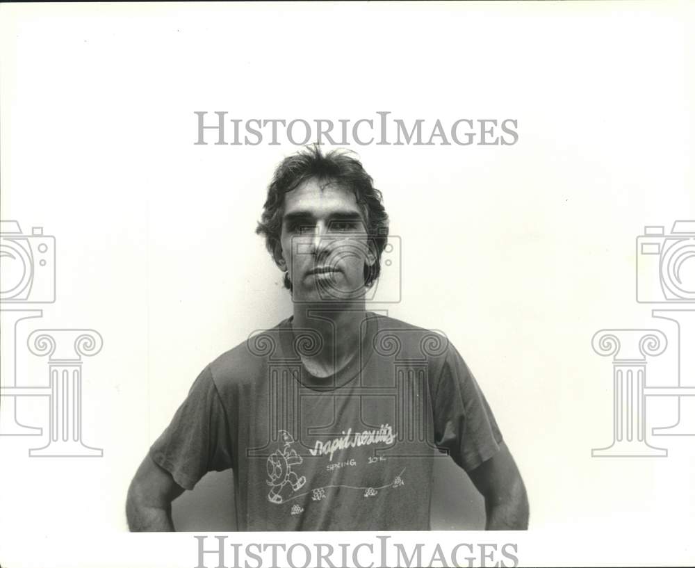 1990 Press Photo Jim Schlentz, Wagner College Girls Cross Country- Historic Images