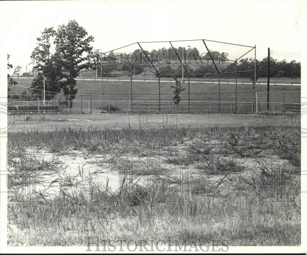 Press Photo View of an outdoor sports field - sia24255- Historic Images