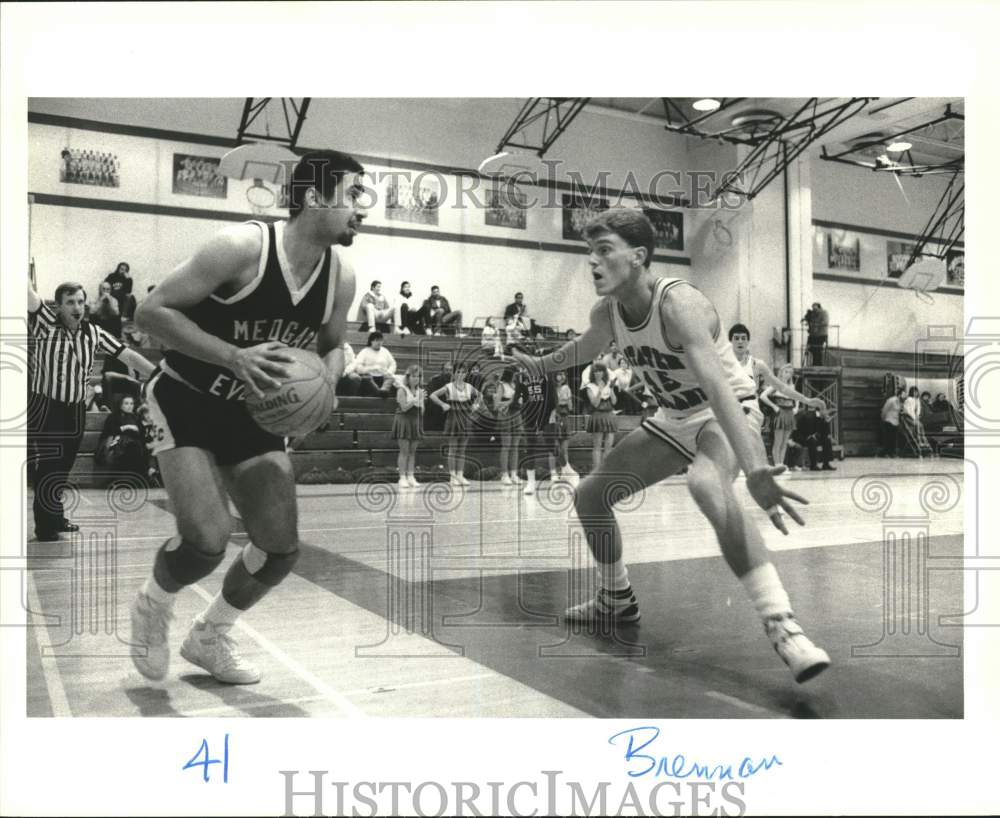 Press Photo College of Staten Island Baseball&#39;s Player Blocks Medgar Evers- Historic Images