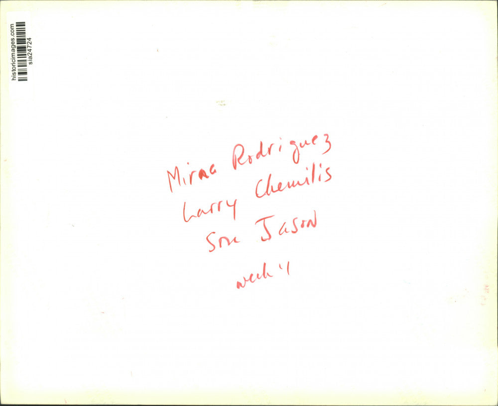 Press Photo M. Rodriguez, Larry Chemilis and Son, Jason in Their Home