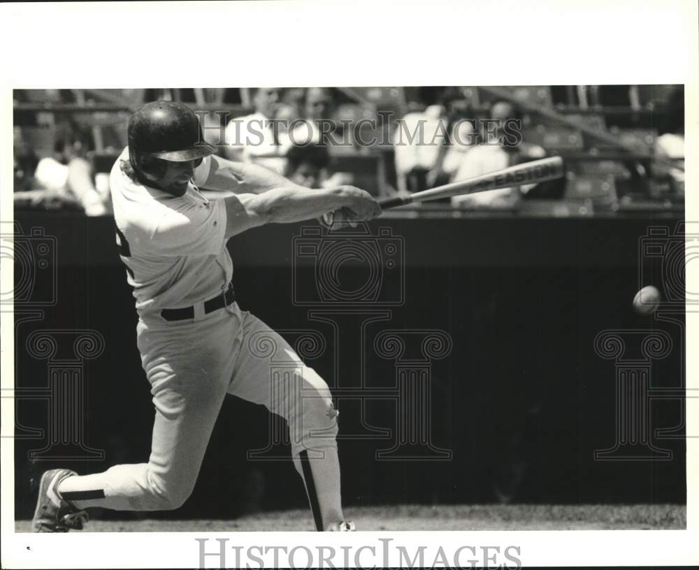 1990 Press Photo Steve Herbstman, College of Staten Island Baseball, at Bat- Historic Images