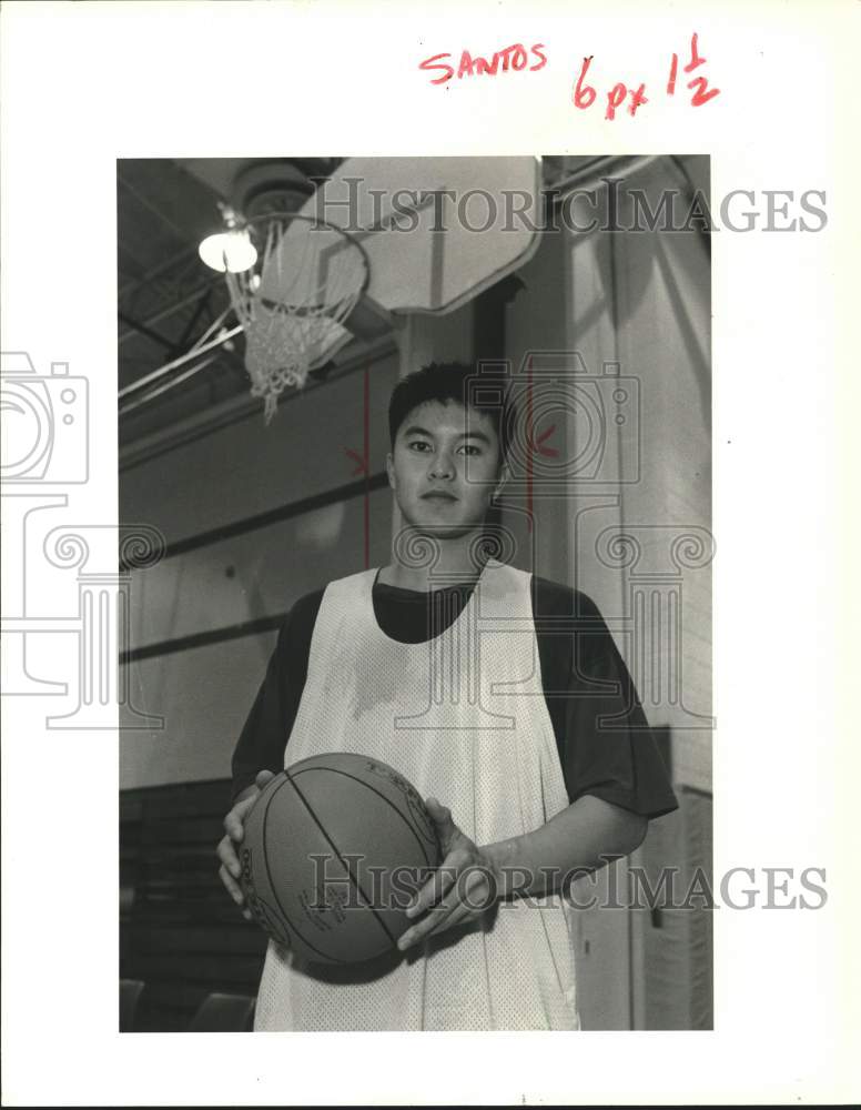 Press Photo Rommel Santos, College of Staten Island Basketball Player- Historic Images