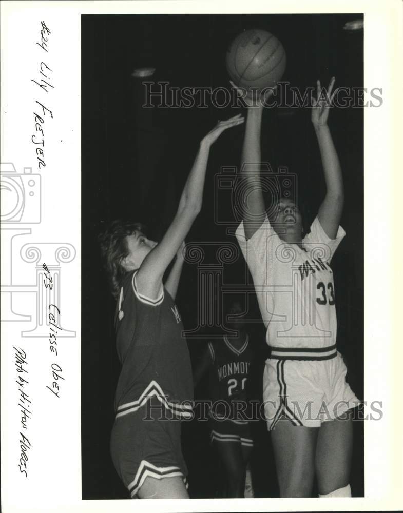 Press Photo Celisse Obey, Wagner College Basketball, Vs Monmouth College- Historic Images