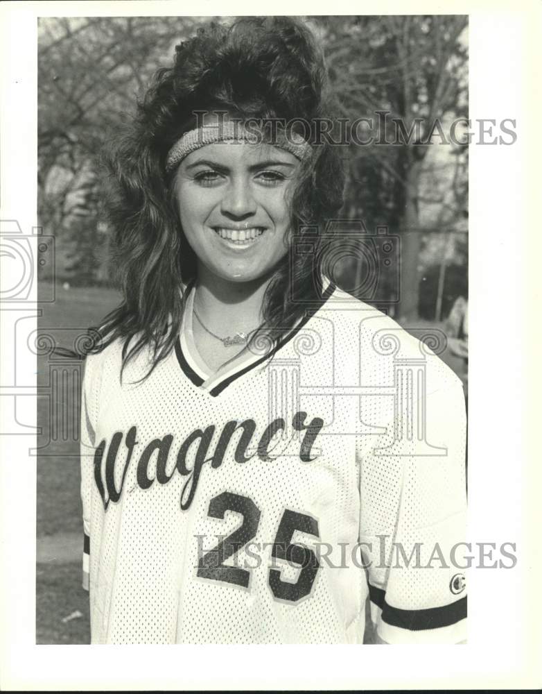 Press Photo Cathy Guerriero, Wagner College Softball Pitcher and First Base- Historic Images