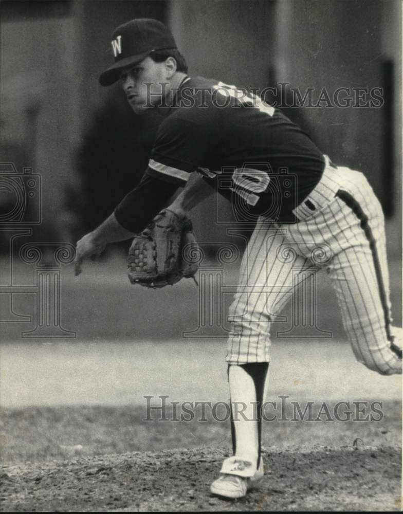 Press Photo Wagner Baseball player throwing the baseball - sia27407- Historic Images