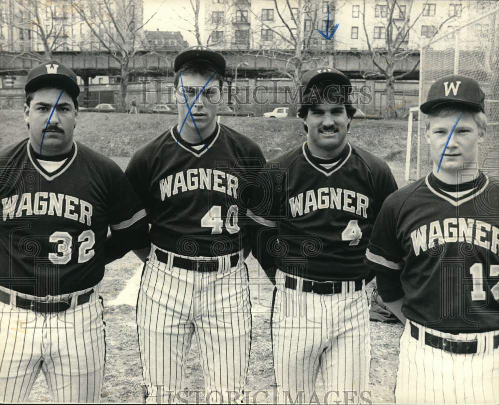 Press Photo Wagner Baseball Teammates in uniform - sia27737- Historic Images