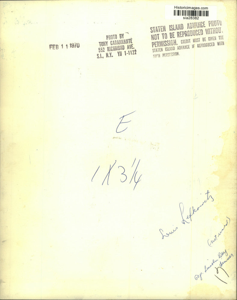 1970 Press Photo Louis Lefkowitz speaking at GOP Lincoln Day dinner - sia28382