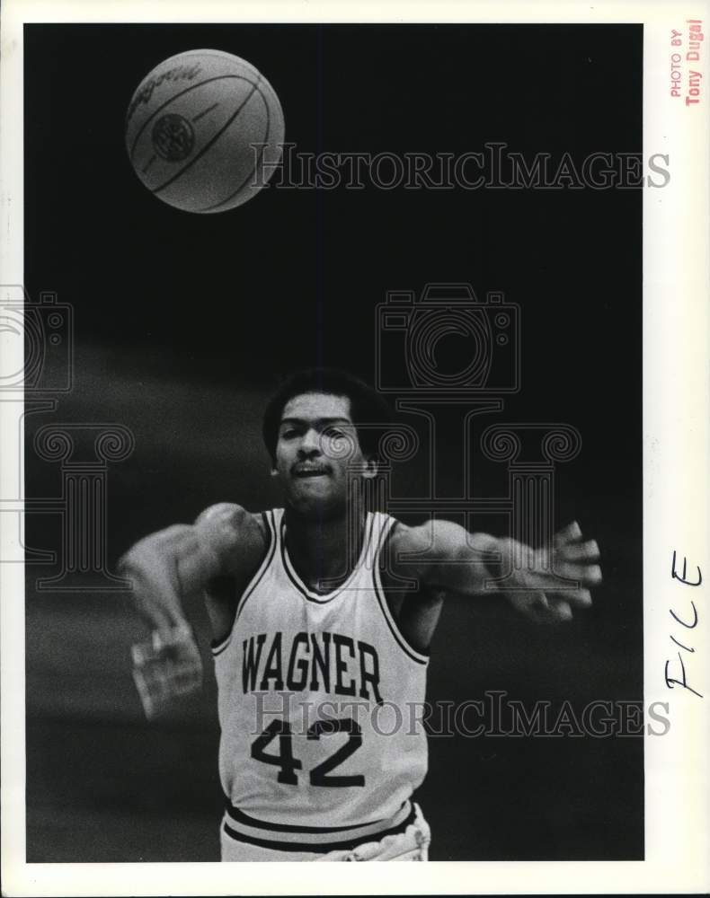 1984 Press Photo Wagner College Basketball Player Number Forty Two- Historic Images