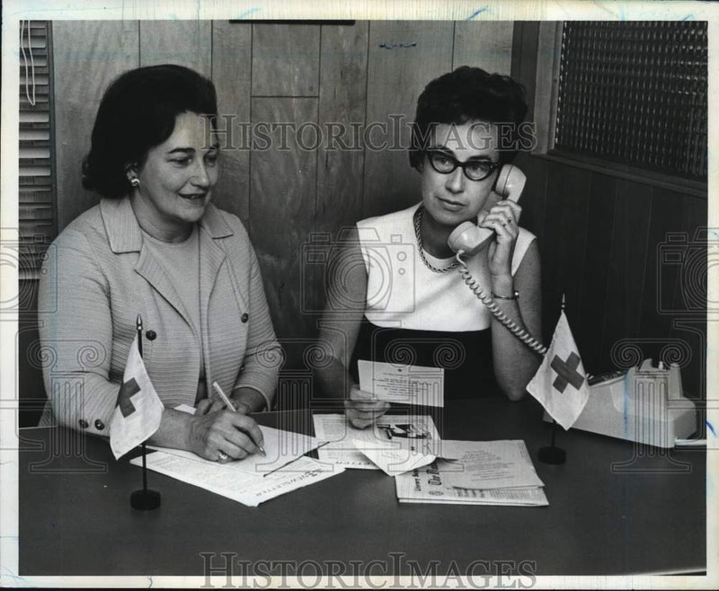 Load image into Gallery viewer, 1968 Press Photo Staten Island American Red Cross Chairmen at Concord Center
