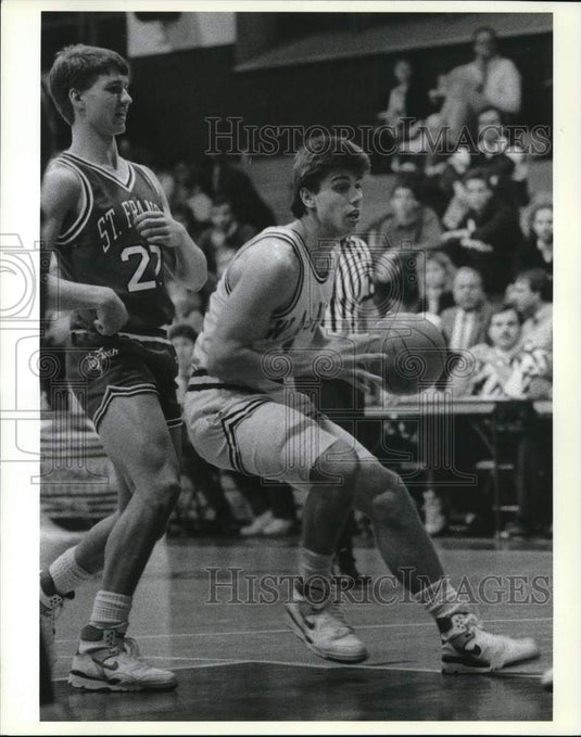 1989 Press Photo Wagner College Basketball