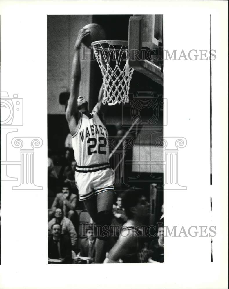 1989 Press Photo Wagner College Basketball Game Versus Brooklyn Kingsman- Historic Images