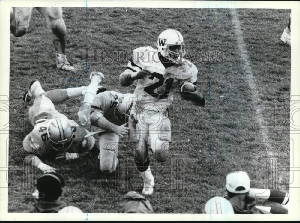 Press Photo Wagner College Football Game Action- Historic Images