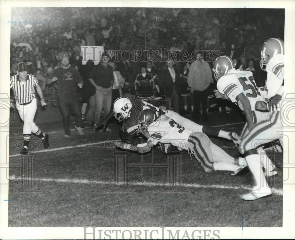 Press Photo Wagner College Football Game Action- Historic Images