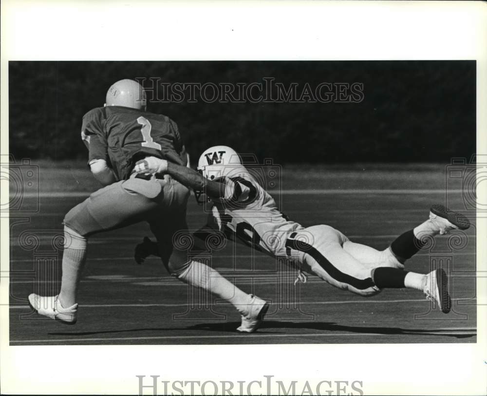 1989 Press Photo Wagner College Football Game Action- Historic Images