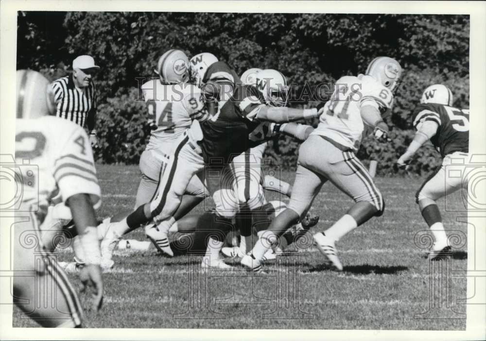 Press Photo Wagner College Football Game Action- Historic Images
