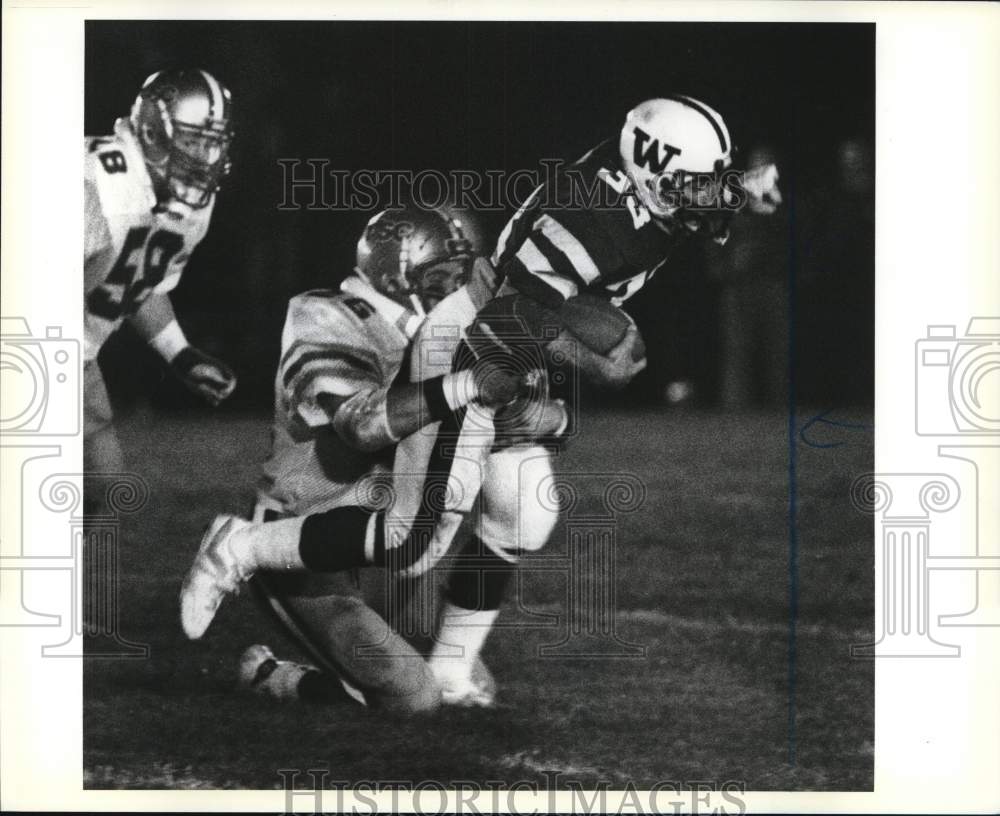 1983 Press Photo Wagner College Football Game Action- Historic Images