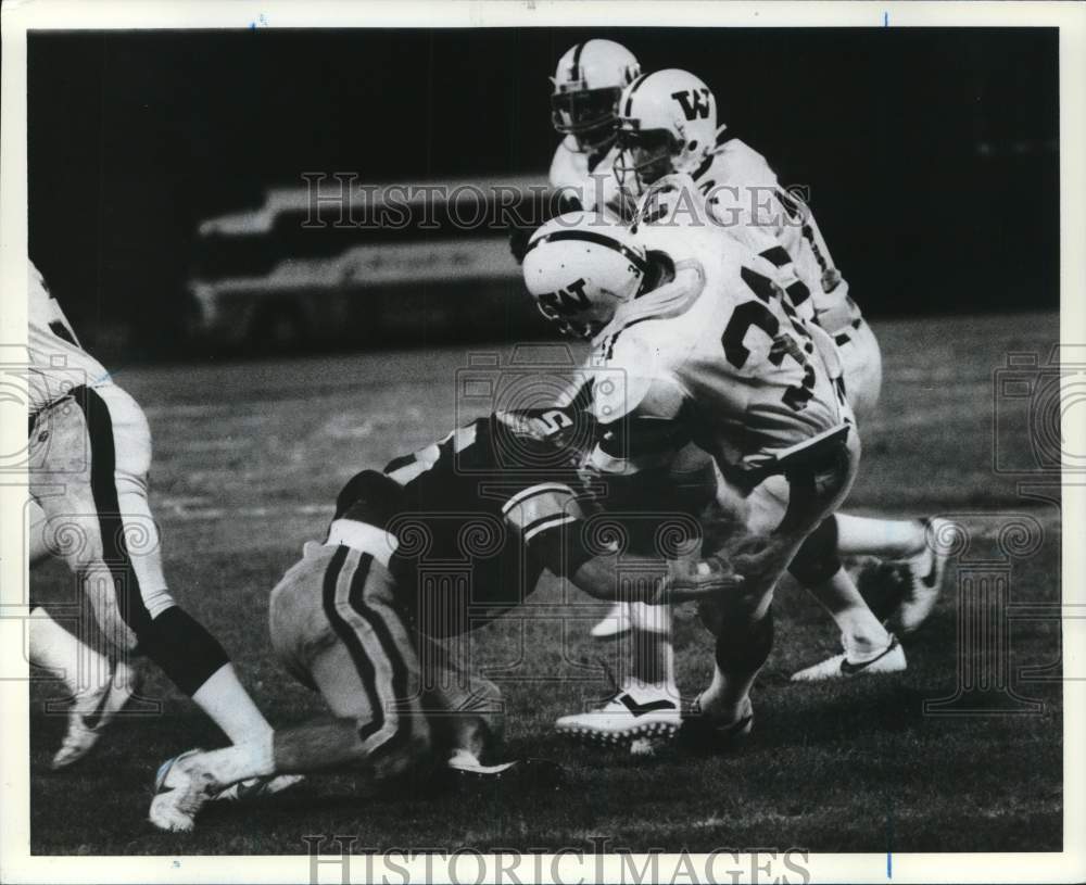 1982 Press Photo Wagner College Football Game Action- Historic Images