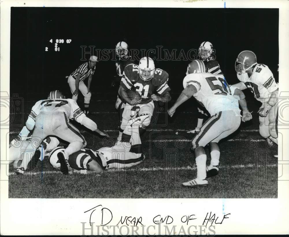 Press Photo Wagner College football touchdown near end of half- Historic Images