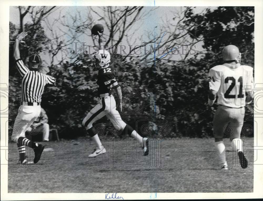 Press Photo Wagner College football action- Historic Images