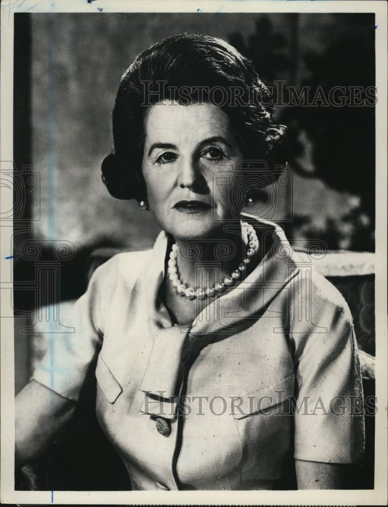 1967 Press Photo Rose Kennedy on CBS TV special "JFK, The Childhood Years"