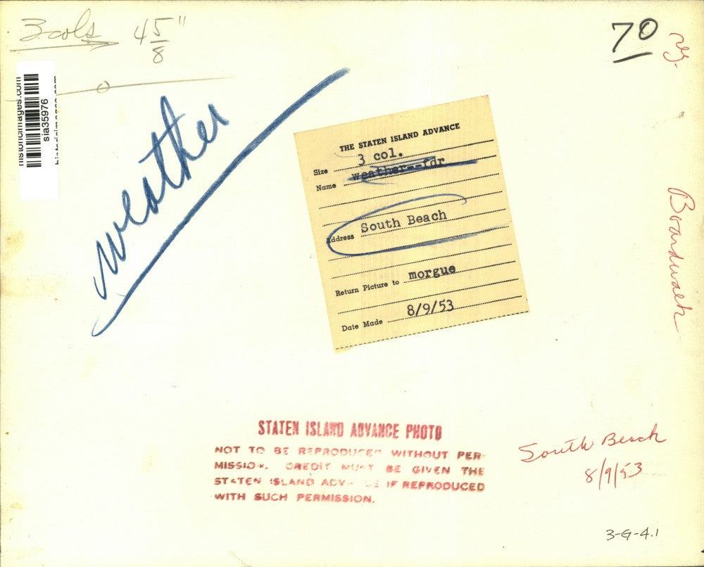 1953 Press Photo Boardwalk at South Beach - sia35976