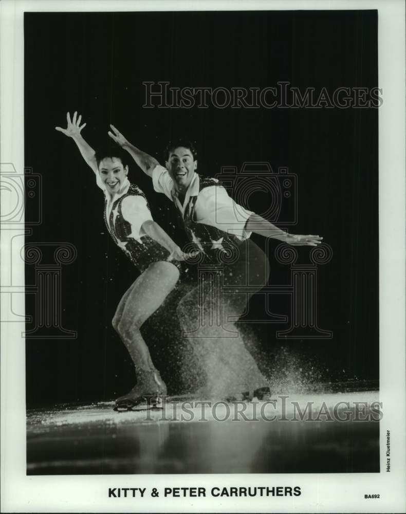 Press Photo Figure skaters Kitty and Peter Carruthers - sis00269- Historic Images