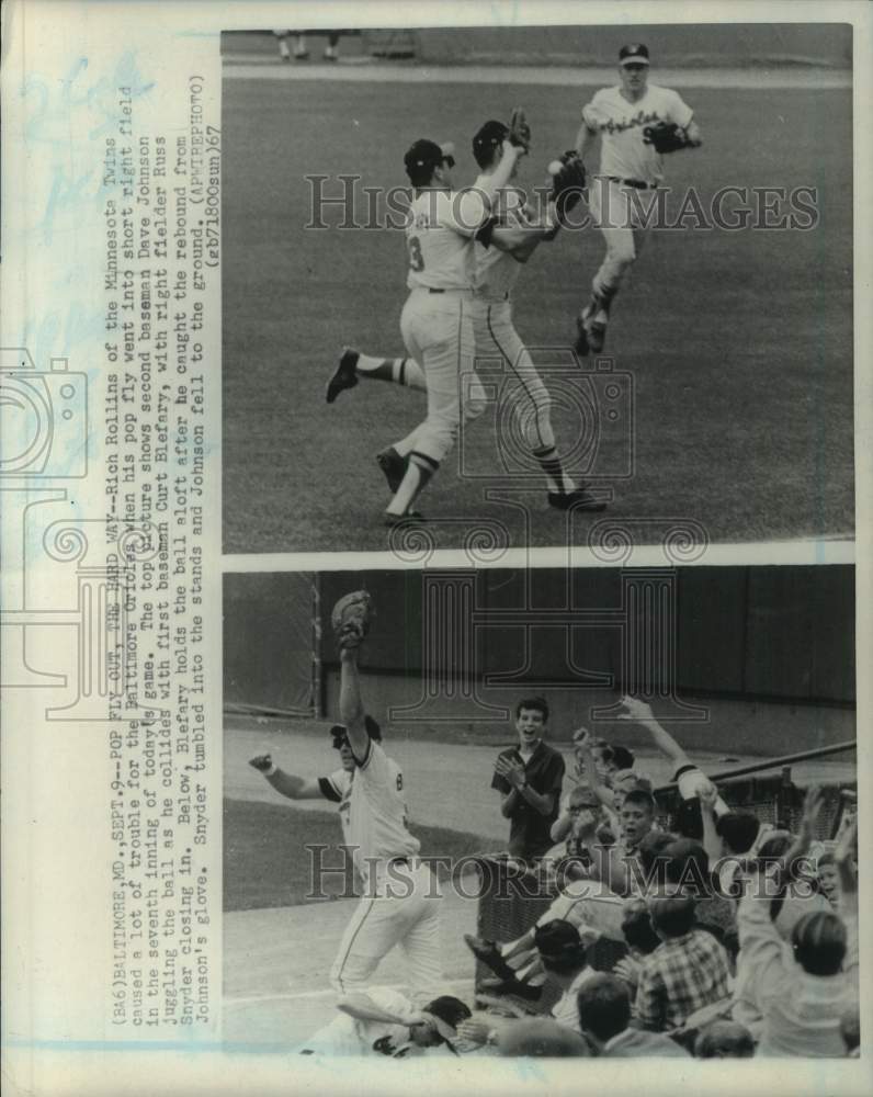 1967 Press Photo Baltimore Orioles and Minnesota Twins play in Baltimore- Historic Images