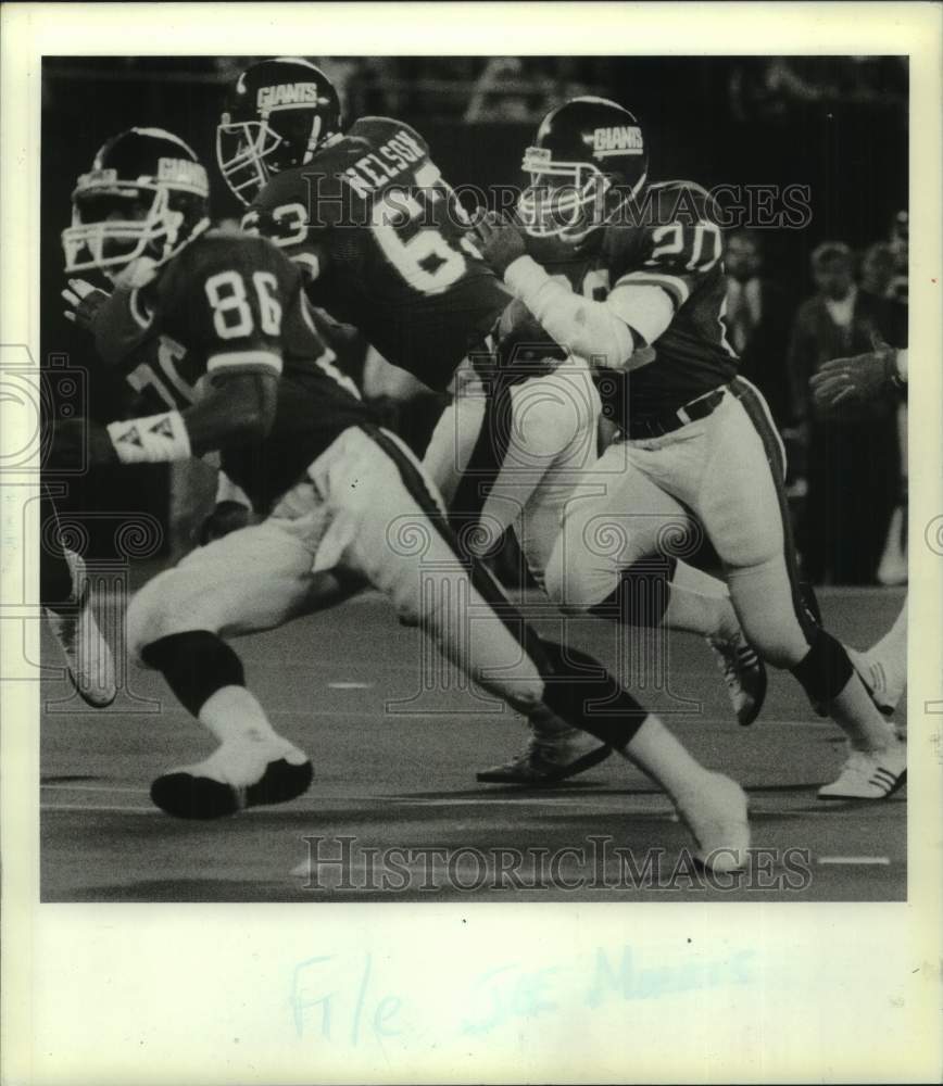 1988 Press Photo New York Giants football running back Joe Morris at Meadowlands- Historic Images