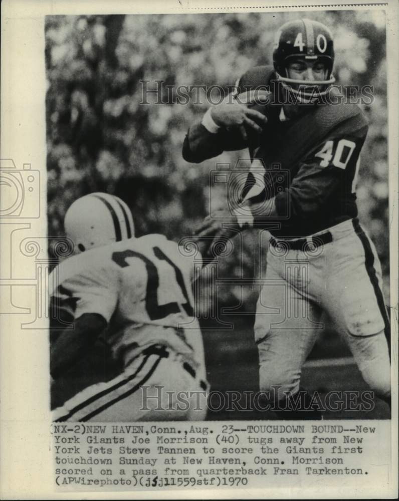 1970 Press Photo New York Jets and New York Giants play football in New Haven- Historic Images