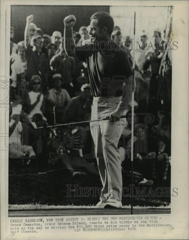 1970 Press Photo Golfer Bruce Crampton during win at Westchester Golf Classic- Historic Images