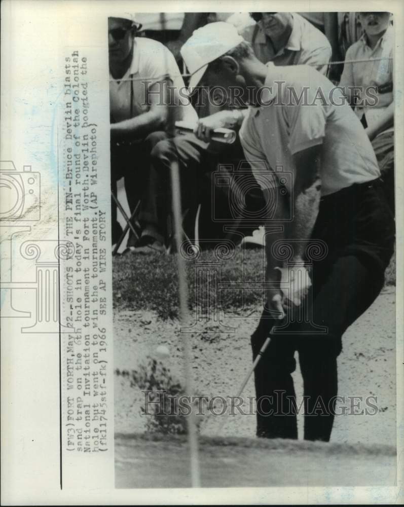 1966 Press Photo Pro golfer Bruce Devlin plays the Colonial in Fort Worth, Texas- Historic Images