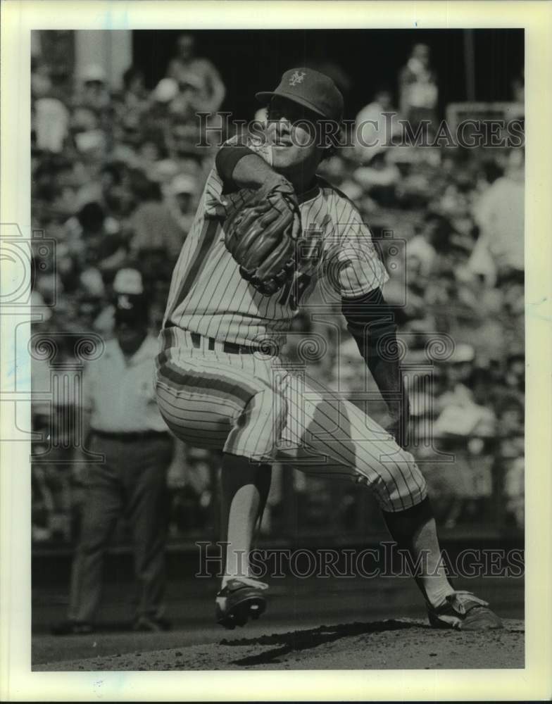 1986 Press Photo New York Mets baseball pitcher Bob Ojeda on the mound- Historic Images