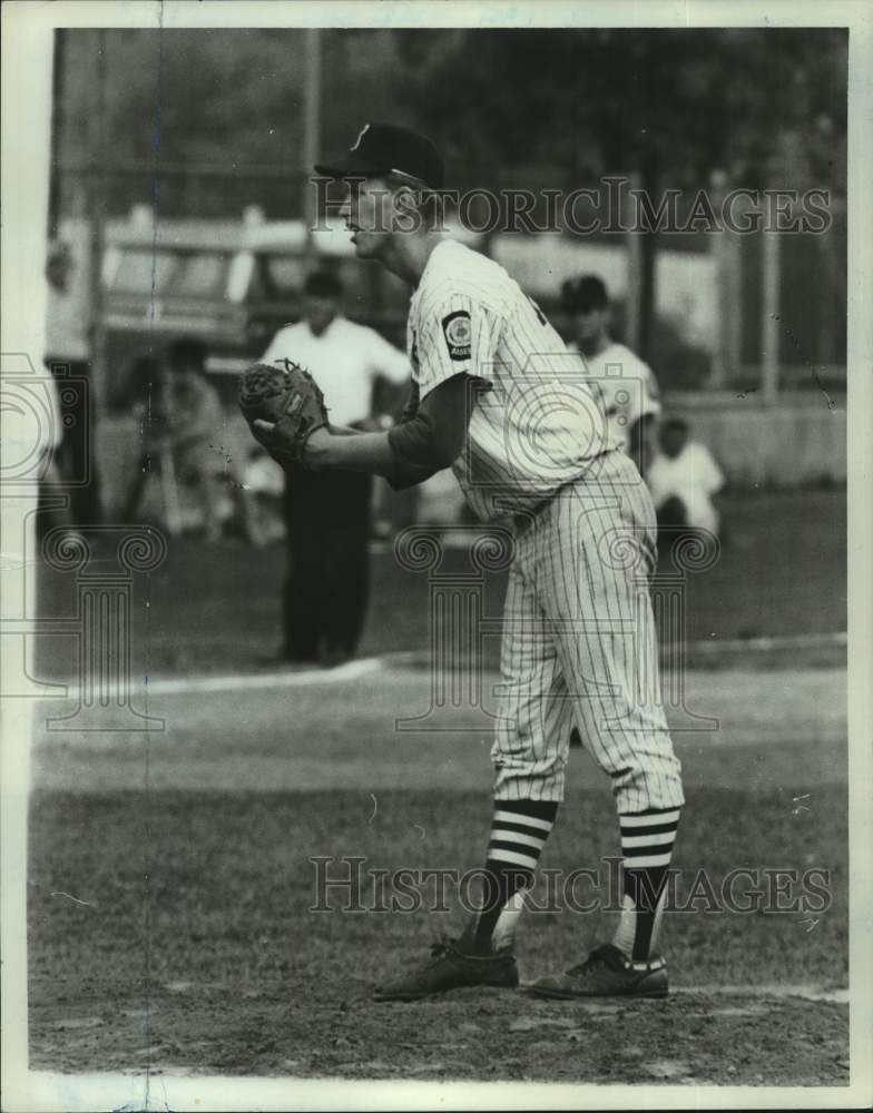 Press Photo American Legion baseball player Donovan in action - sis00515- Historic Images