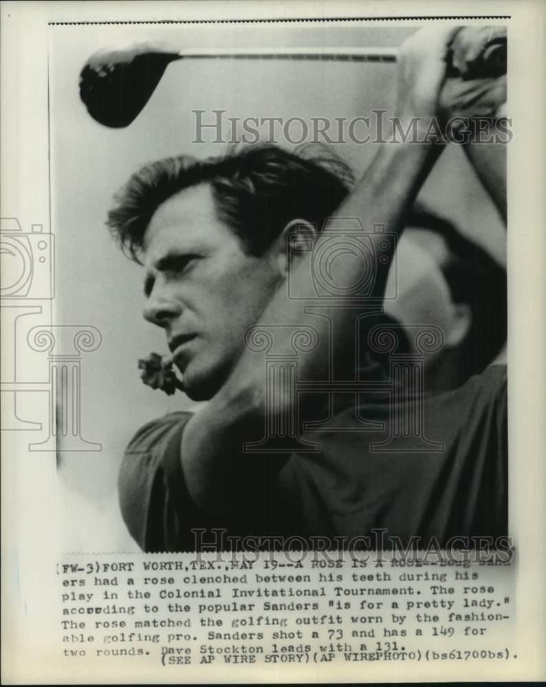 Press Photo Golfer Doug Sanders plays the Colonial in Fort Worth - sis00555- Historic Images