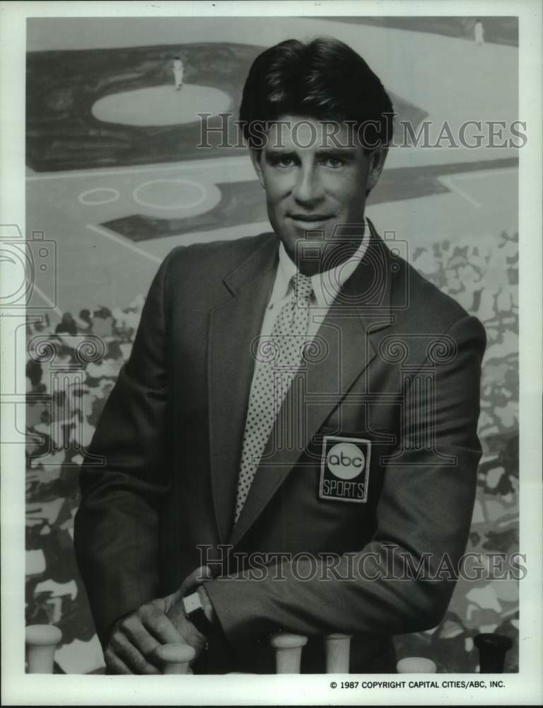 1987 Press Photo ABC Sports baseball analyst Jim Palmer - sis00670- Historic Images