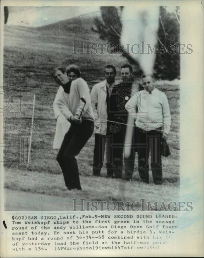 1968 Press Photo Golfer Tom Weiskopf plays the Andy Williams-San Diego Open- Historic Images